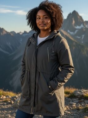 Zik Zak Tiskuhus Bjorn Icelandic Women's Hooded Anorak Jacket - Black